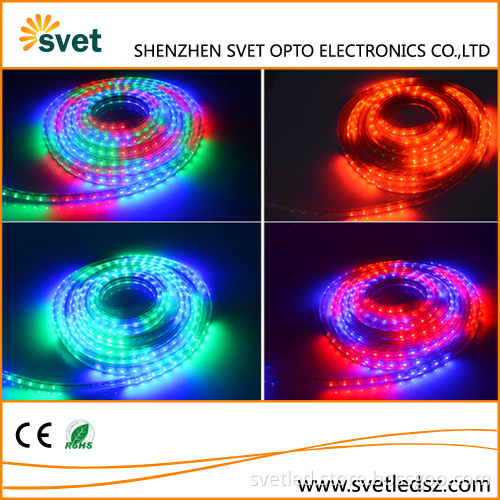 High Voltage 100m/roll Five Full Color Beads Jump Flash Led Strip Light 110V 220V 240V